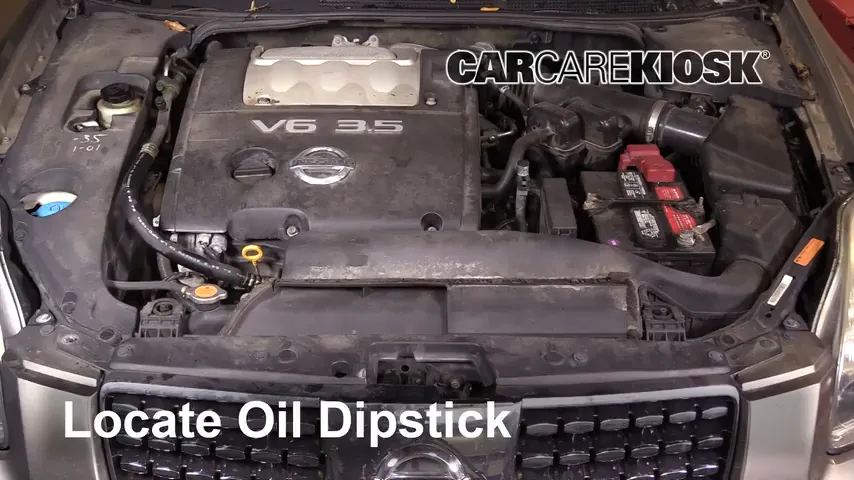 2006 Nissan Maxima SE 3.5L V6 Oil Check Oil Level
